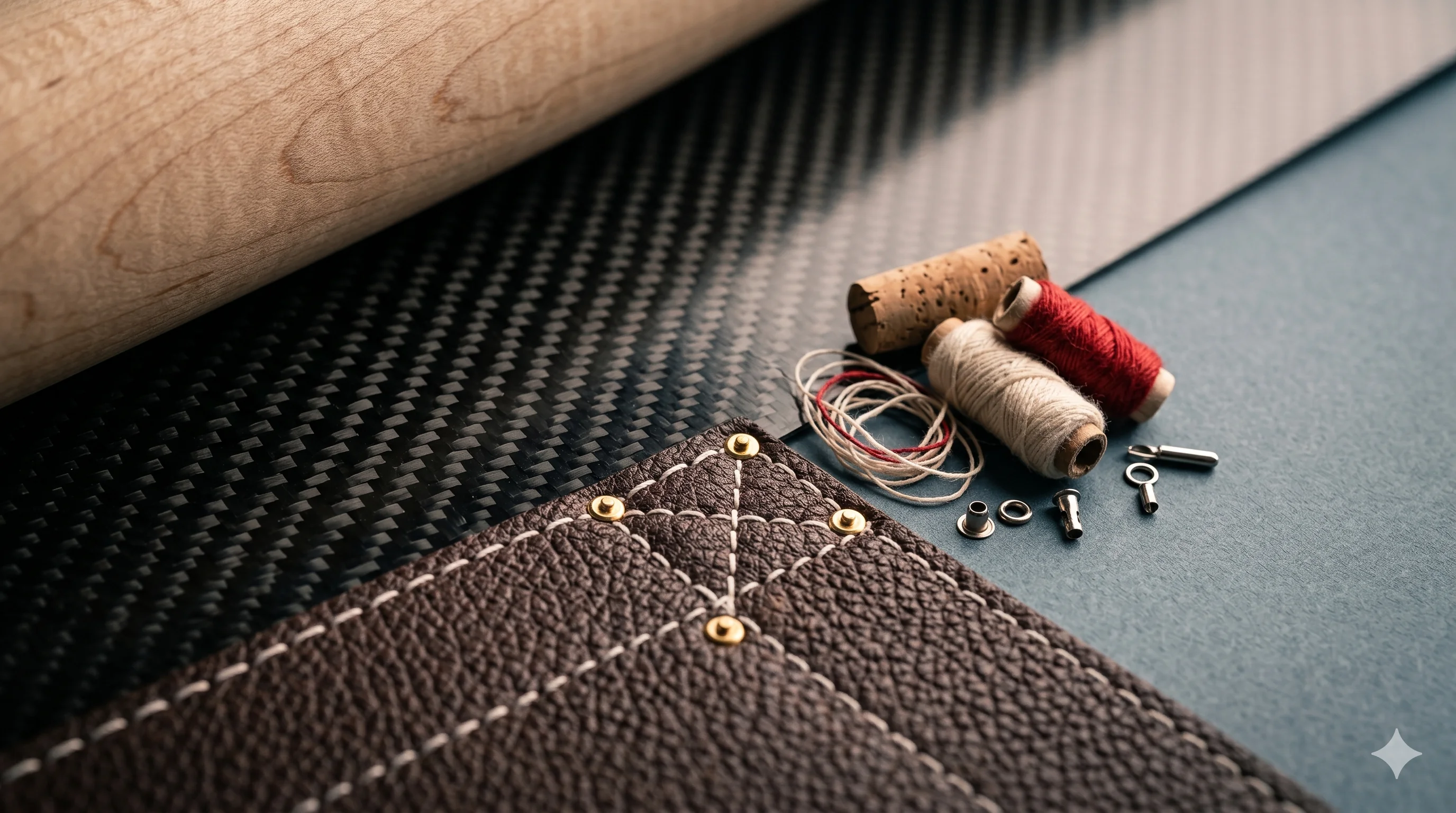 Baseball equipment materials — leather, carbon fibre, wood