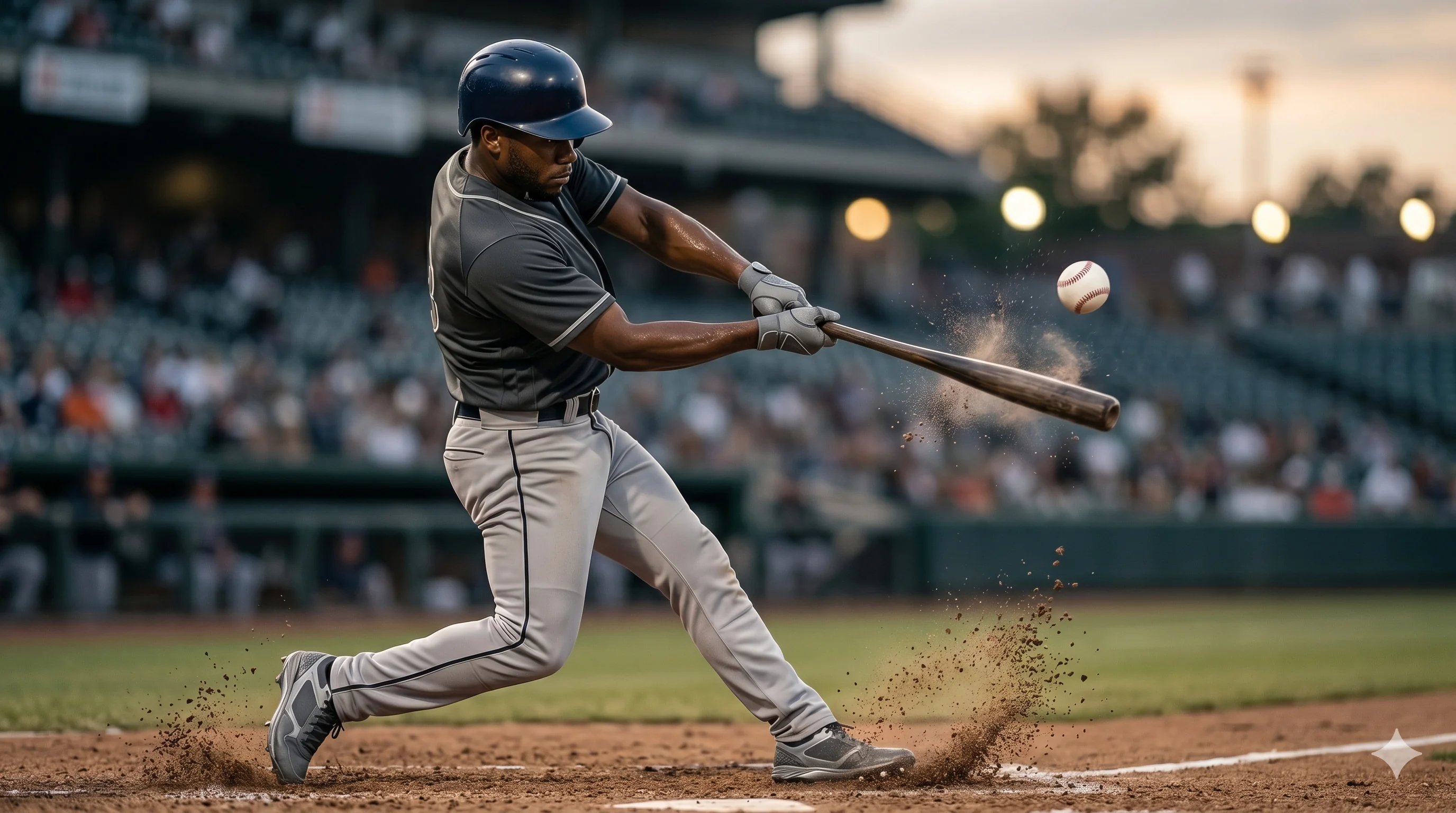 Player hitting ball in game action