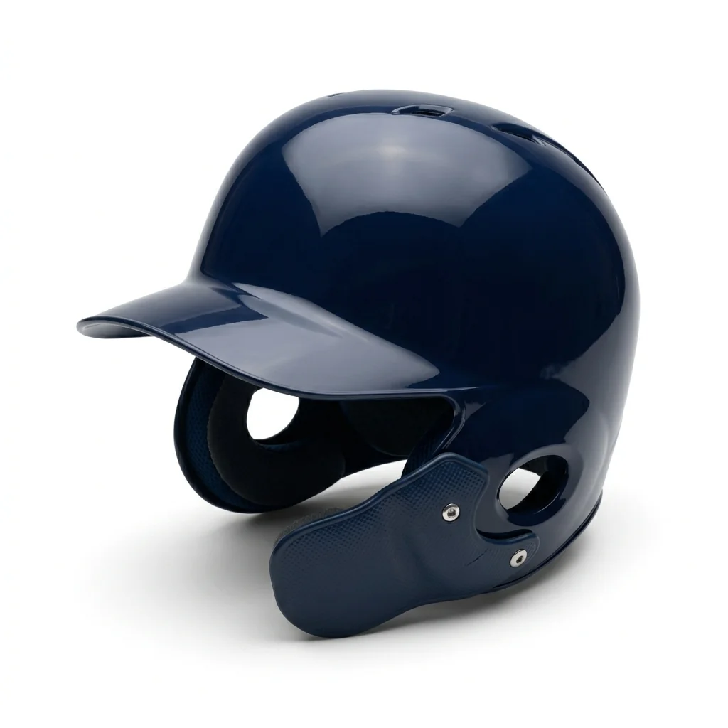 Baseball equipment set on white background